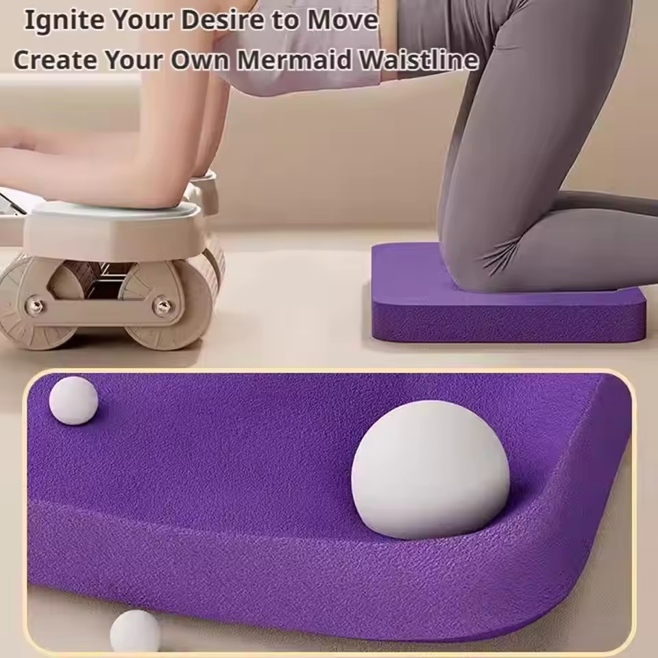 Pilates Yoga Mat Workout - 1pc Non‑Slip Foam Balance Pad, Elbow