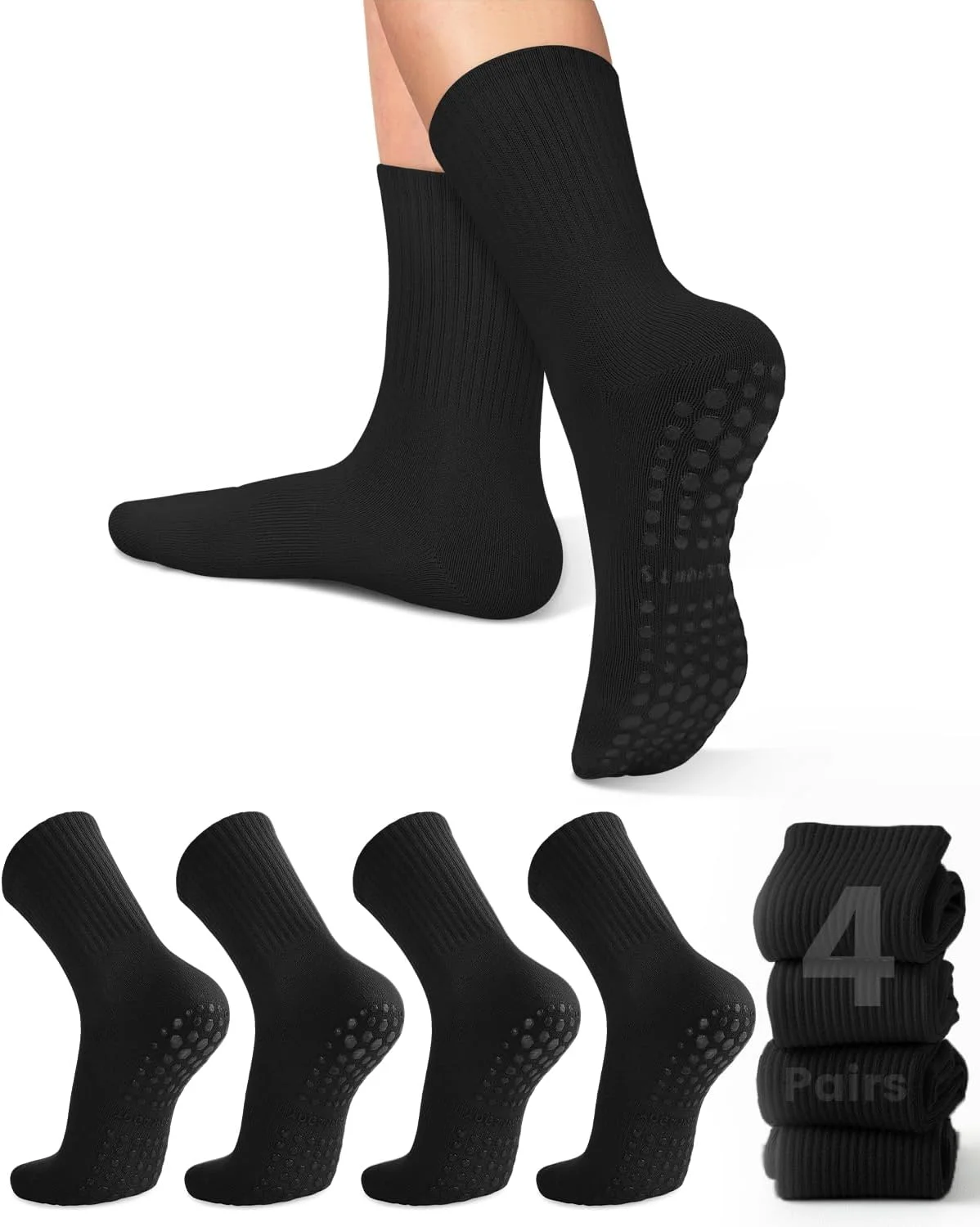 Pilates With Yoga - 4 pairs of women's yoga socks,