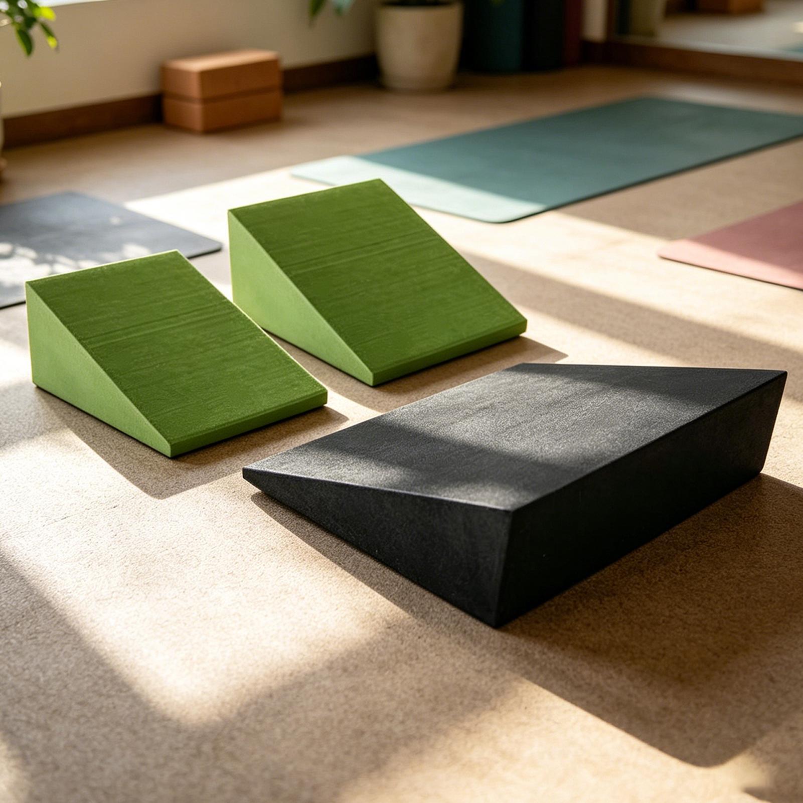 3Pcs Yoga Wedge Blocks EVA Foa - Pilates Yoga Block Exercises ulasan dan harga