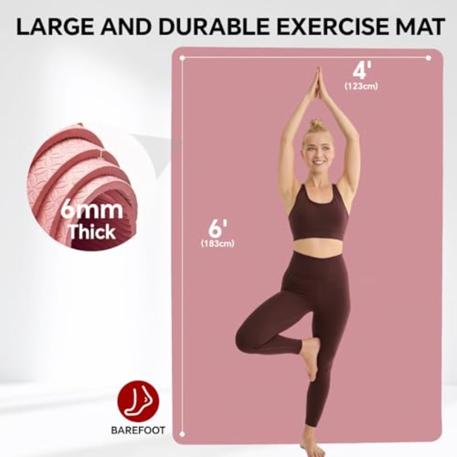 Extra Large Yoga Mat for Home  - Pilates Yoga Mat Workout ulasan dan harga