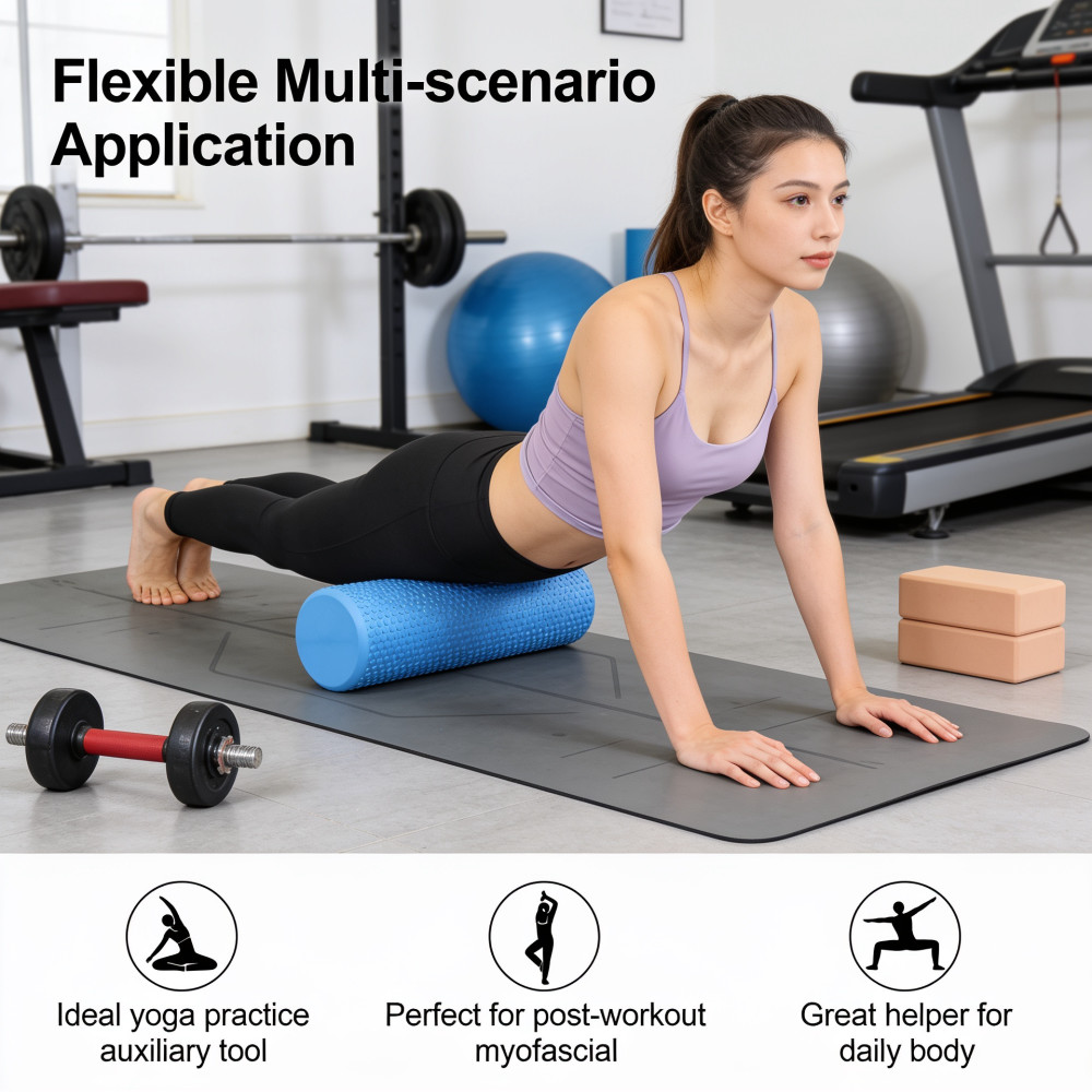 Yoga Roller Round EVA Foam Cyl - Pilates Yoga Roller ulasan dan harga