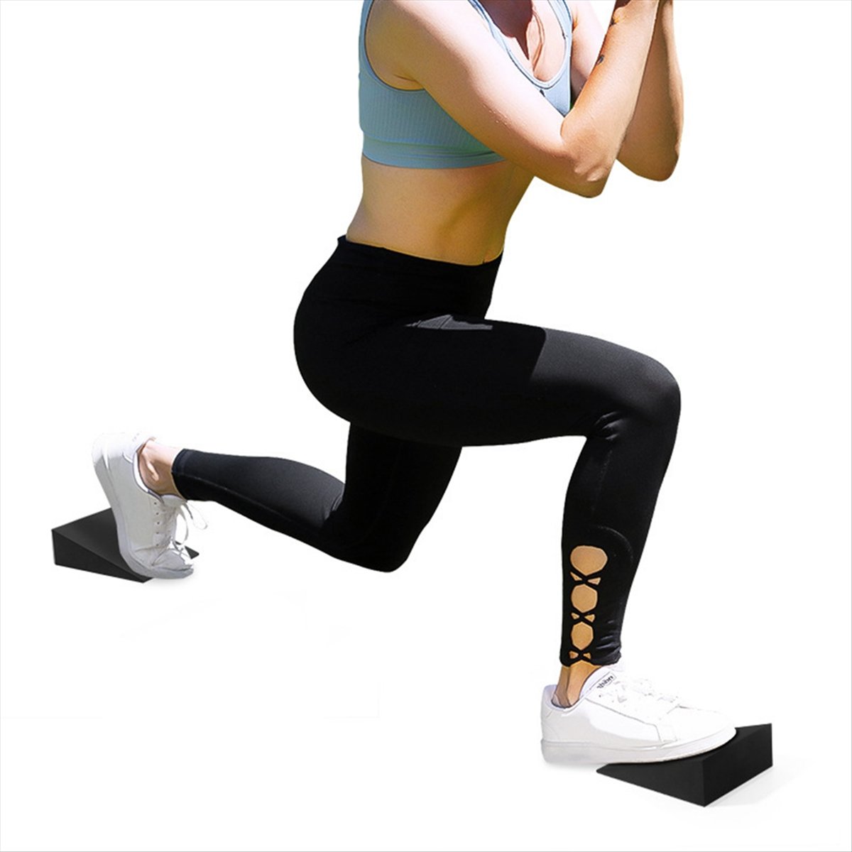 ABXY 2Pcs Yoga Wedge Blocks EV - Pilates Yoga Block Exercises ulasan dan harga