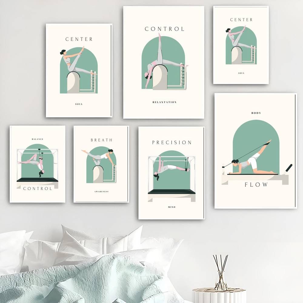 Minimal Pilates Workout Illust - Flow Yoga Pilates ulasan dan harga