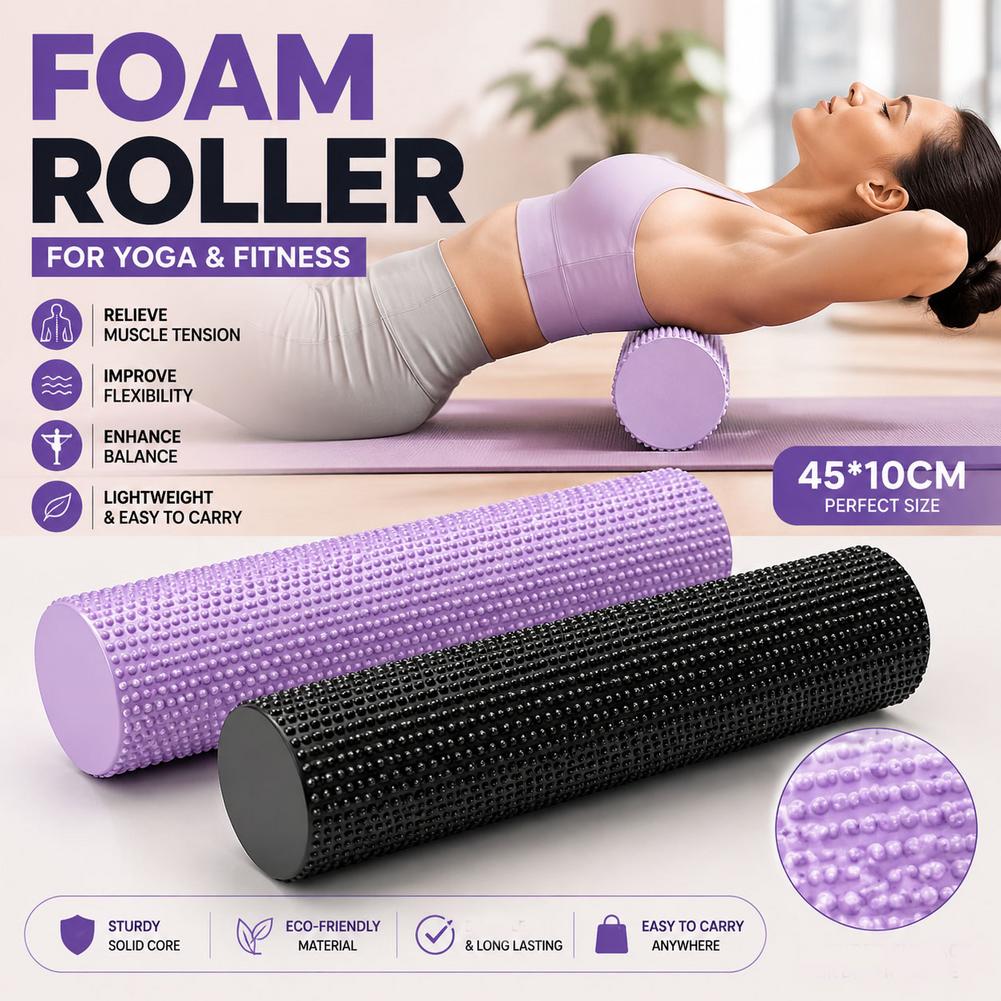 EVA High Density Yoga Foam Rol - Pilates Yoga Roller ulasan dan harga