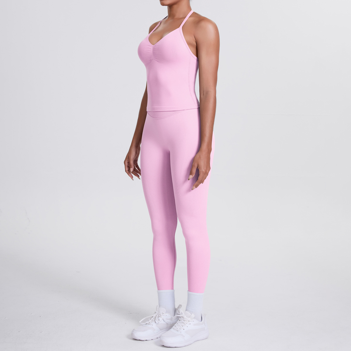 Women's Seamless Knitted Yoga  - Pilates V Yoga ulasan dan harga