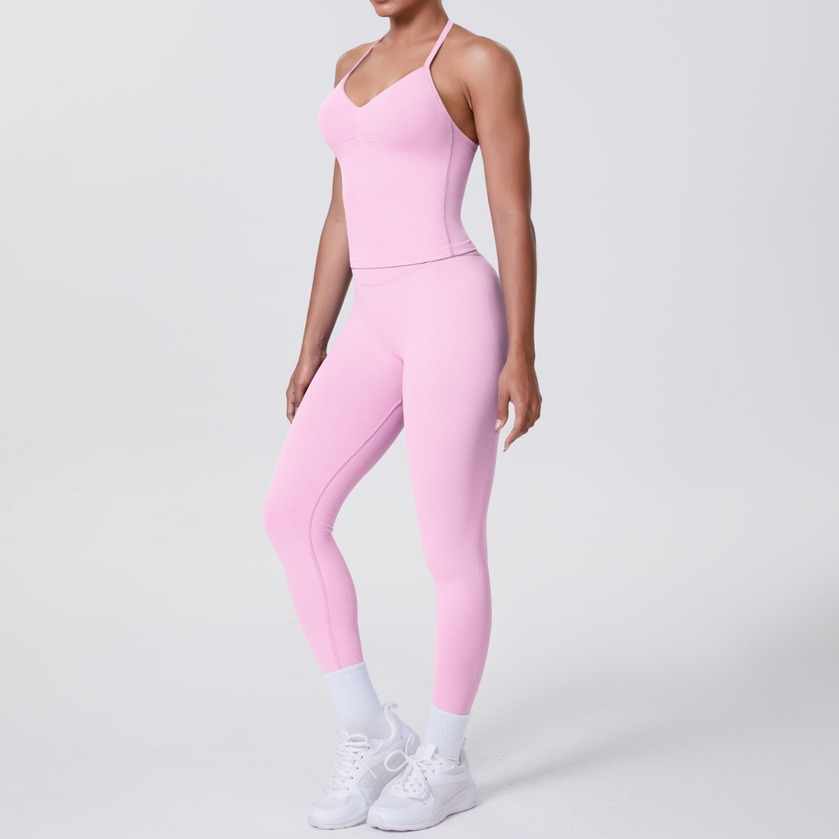 Women's Seamless Knitted Yoga  - Pilates V Yoga ulasan dan harga